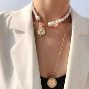 🌟 Retro Gold Multi-layer Women's Necklace: A Vintage Must-Have 🌟