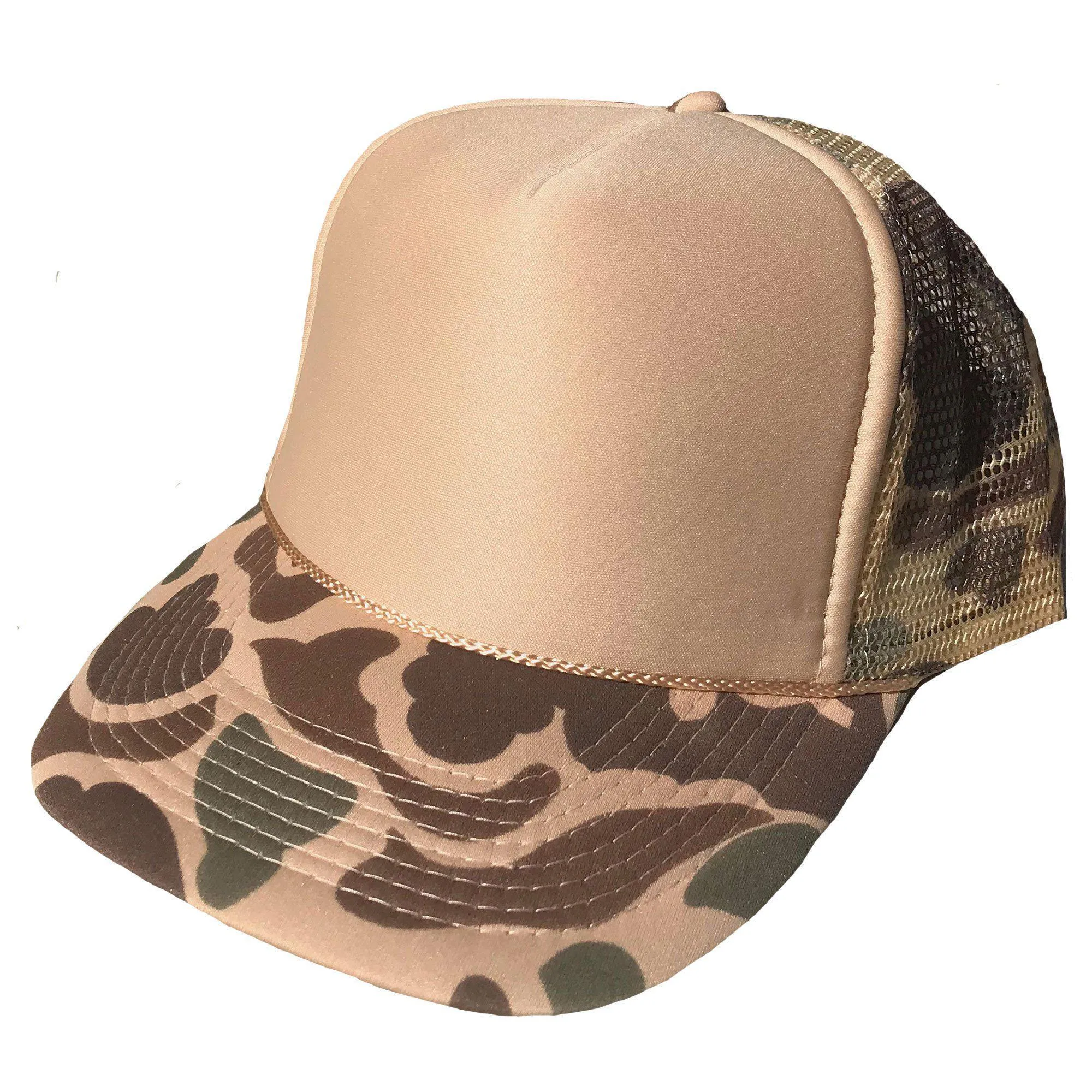 1 Dozen Camouflage Camo Hunting Baseball Trucker Foam Mesh Hats Caps Wholesale Lot Bulk