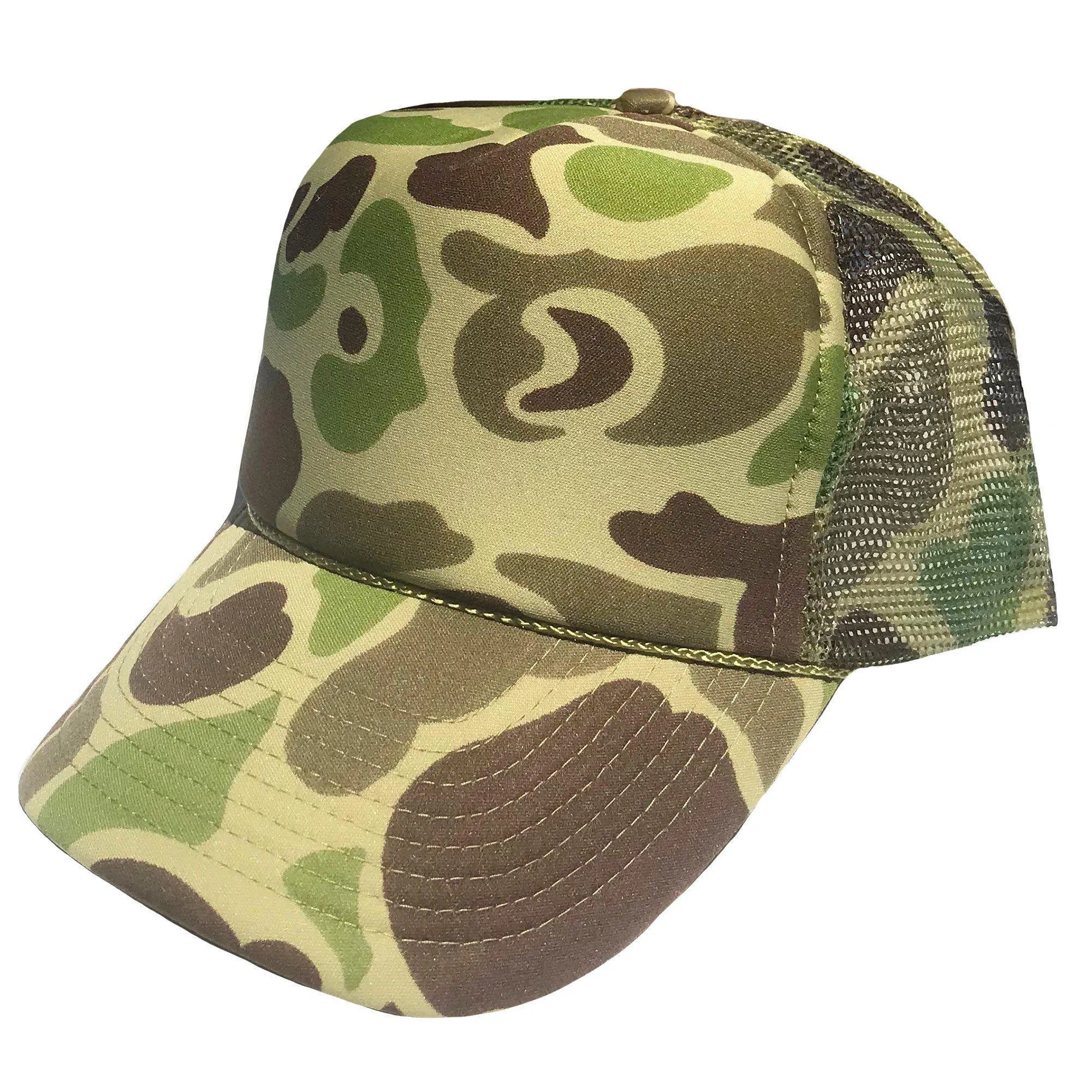 1 Dozen Camouflage Camo Hunting Baseball Trucker Foam Mesh Hats Caps Wholesale Lot Bulk