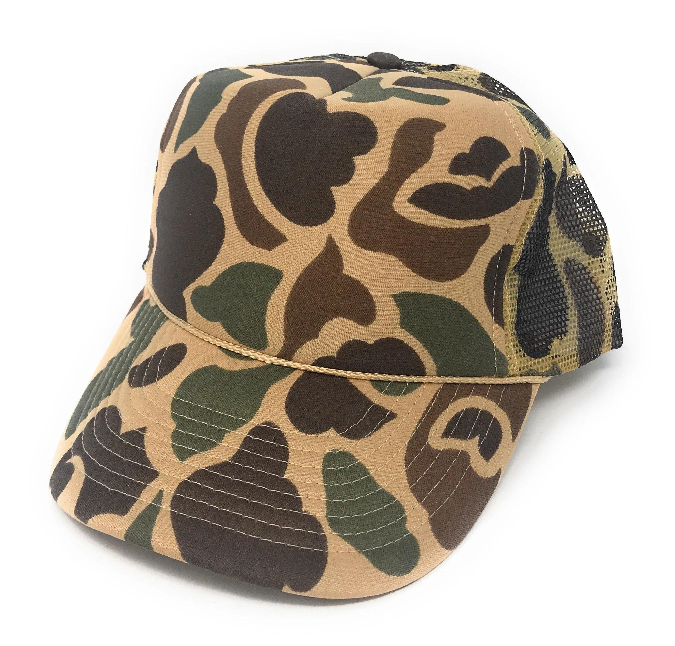 1 Dozen Camouflage Camo Hunting Baseball Trucker Foam Mesh Hats Caps Wholesale Lot Bulk