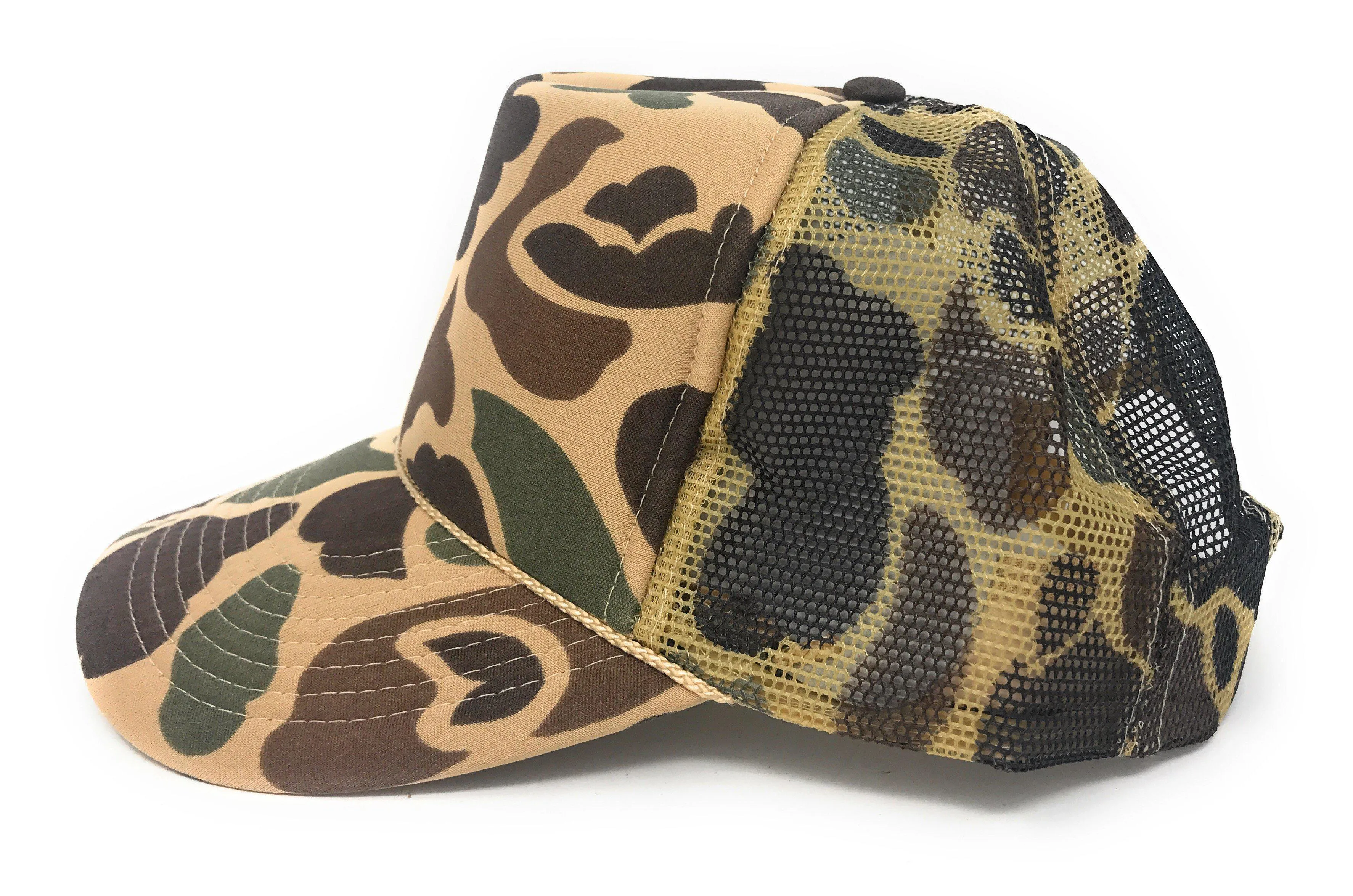 1 Dozen Camouflage Camo Hunting Baseball Trucker Foam Mesh Hats Caps Wholesale Lot Bulk