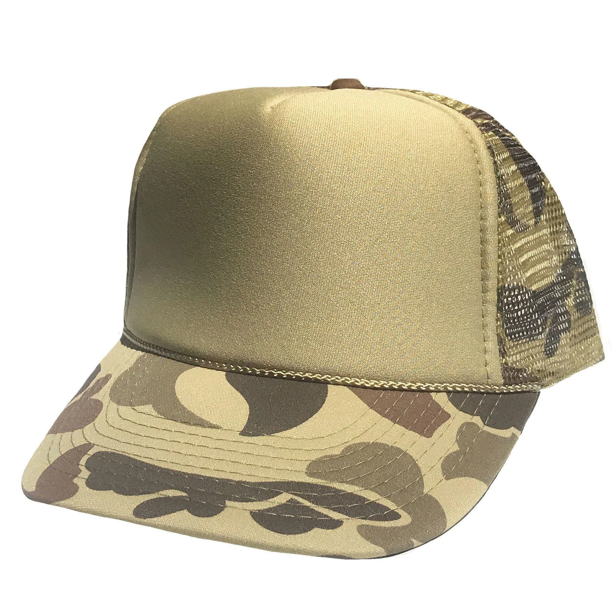 1 Dozen Camouflage Camo Hunting Baseball Trucker Foam Mesh Hats Caps Wholesale Lot Bulk