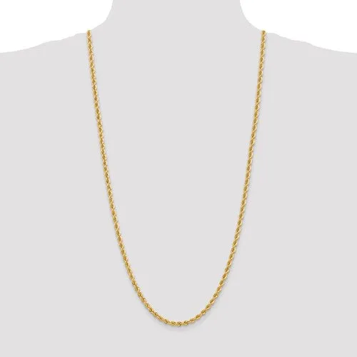 14k Yellow Gold 4mm Rope Bracelet Anklet Choker Necklace Pendant Chain