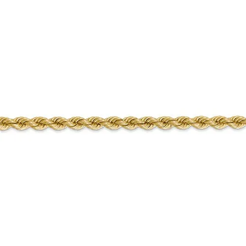 14k Yellow Gold 4mm Rope Bracelet Anklet Choker Necklace Pendant Chain