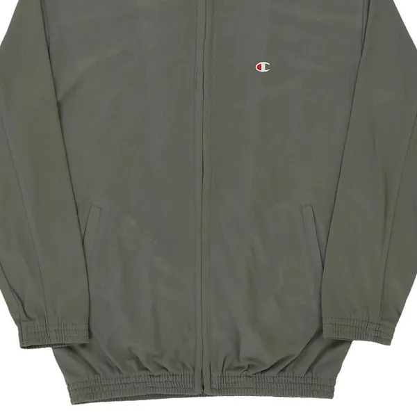Age 11-12 Champion Track Jacket - Medium Grey Polyester