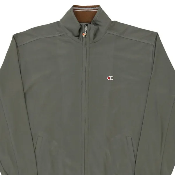 Age 11-12 Champion Track Jacket - Medium Grey Polyester