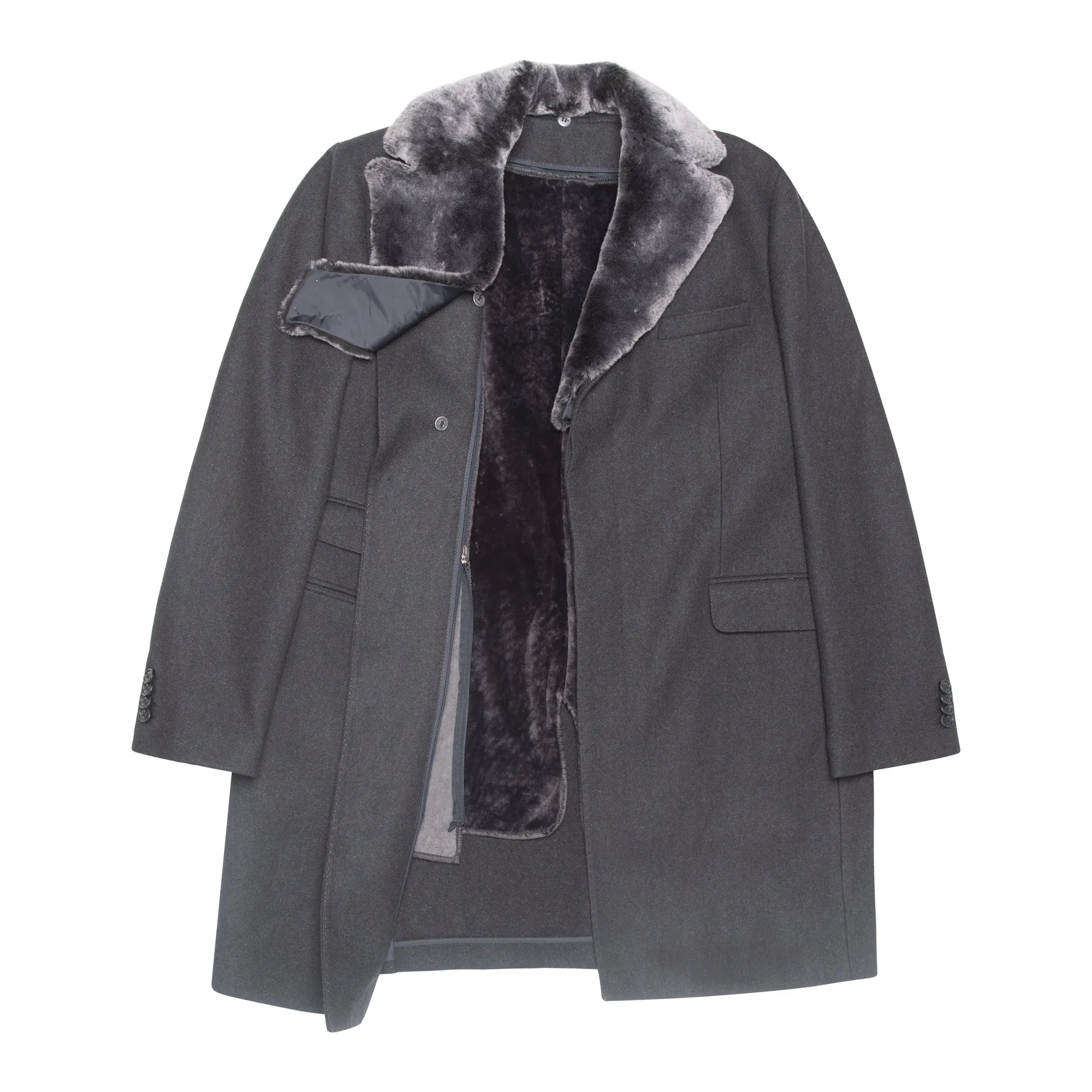 ARTHUR Men Wool & Shearling collar only