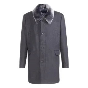 ARTHUR Men Wool & Shearling collar only