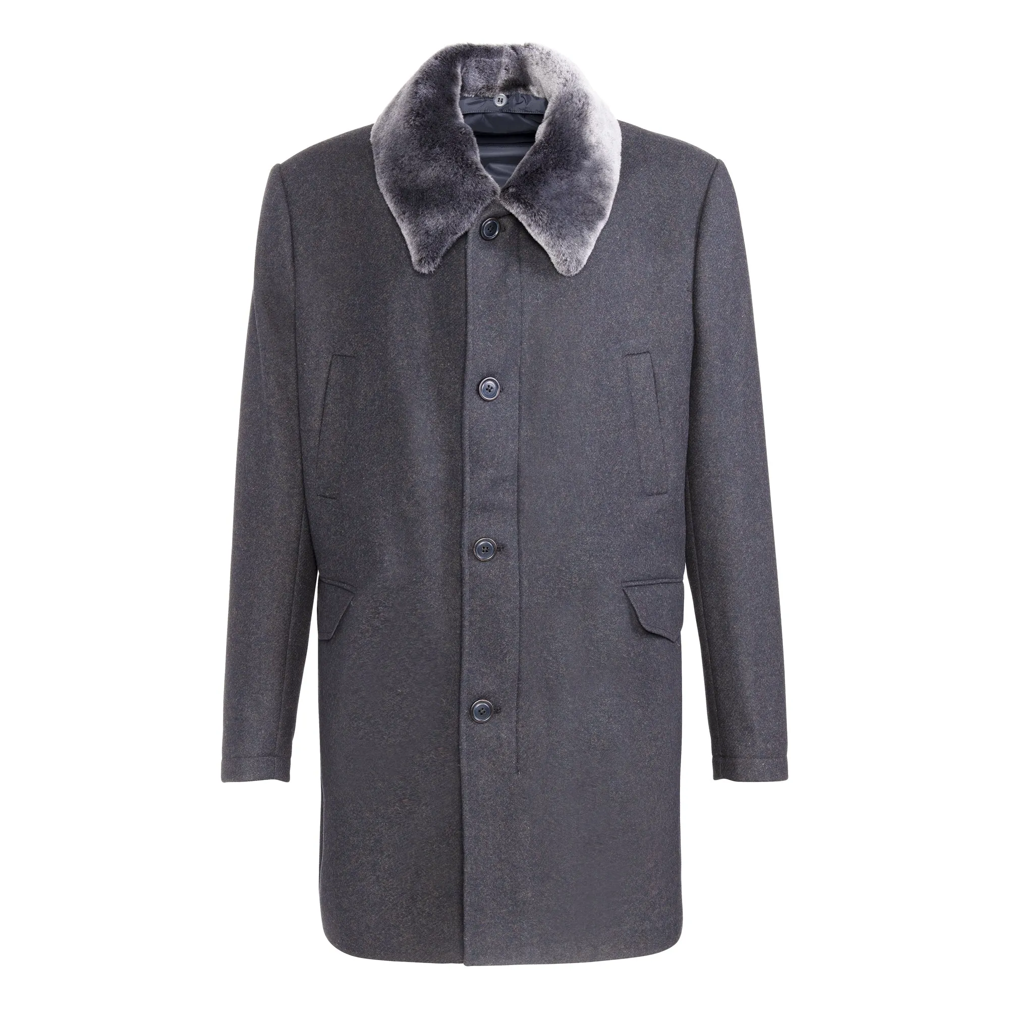 ARTHUR Men Wool & Shearling collar only