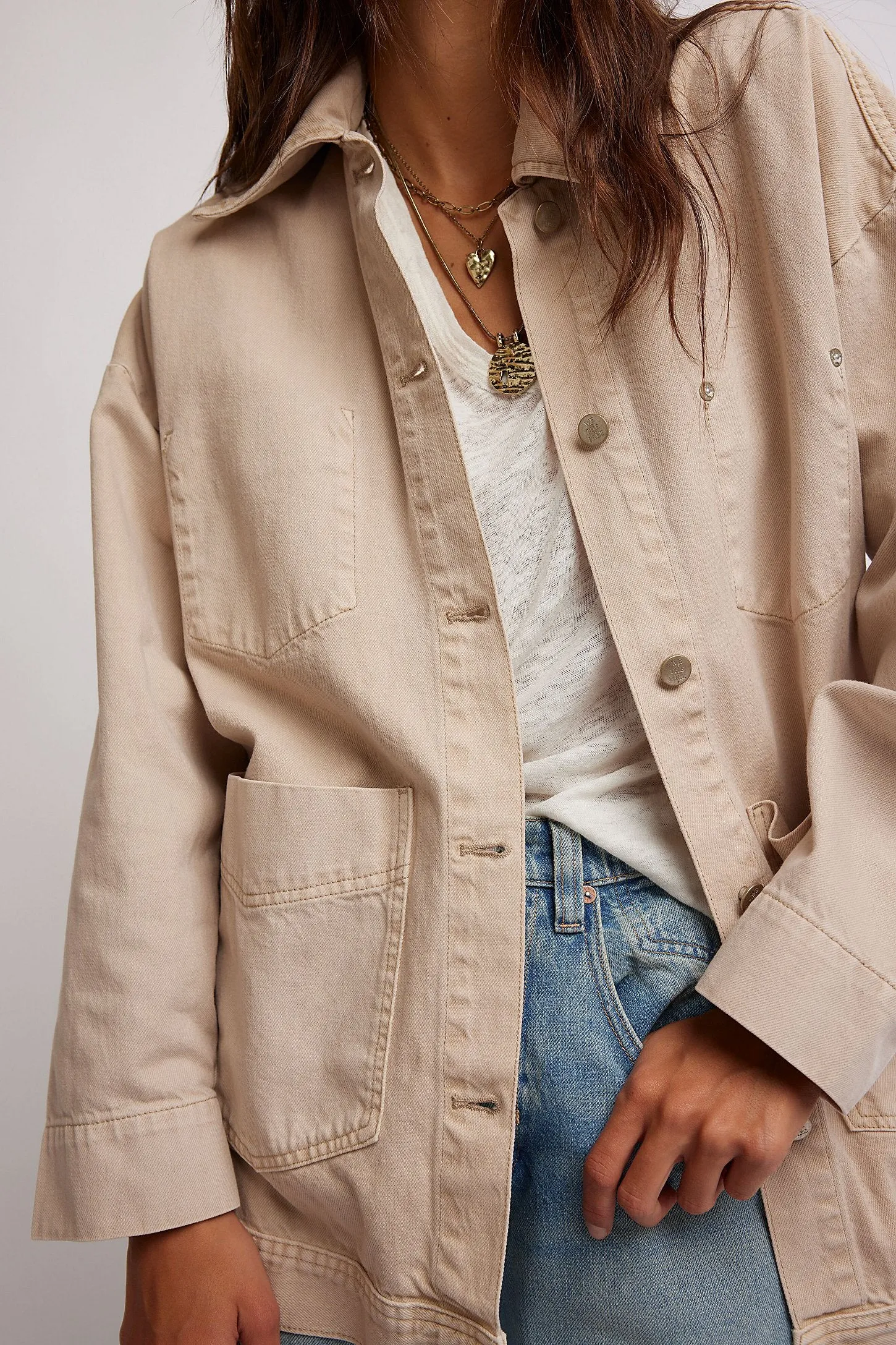 Avery Denim Jacket Tan