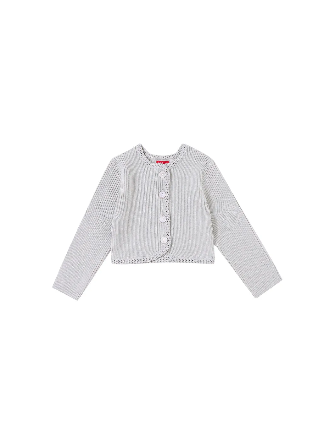 Baby Blazer Crop Length Sweater - Lt. Mint Green Mix