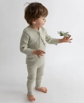 Baby Blazer Crop Length Sweater - Lt. Mint Green Mix