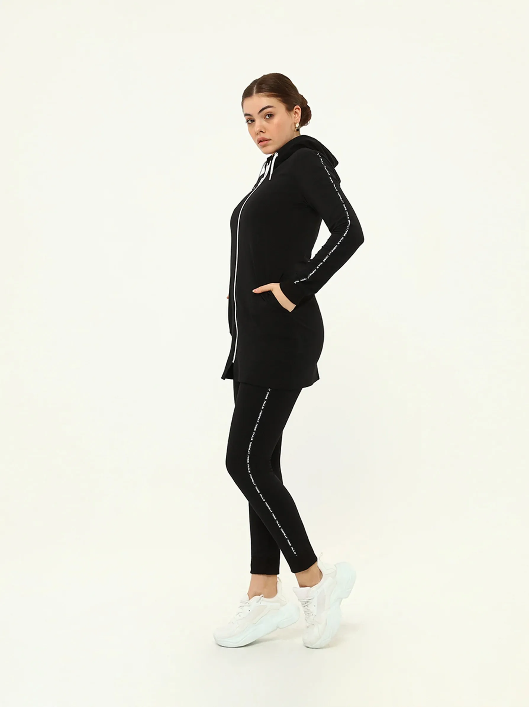 Black Bias Detailed Tracktop
