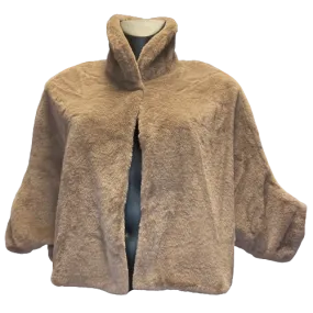 Bæltekompagniet - Fake Fur Poncho Taupe