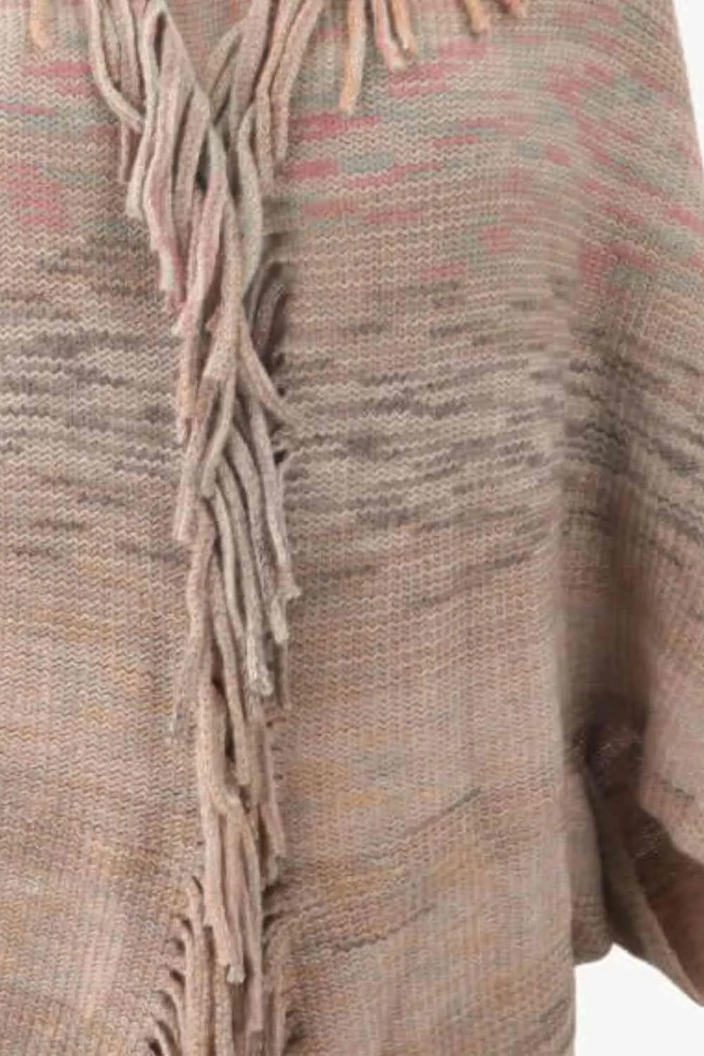 Bohemian Warmth Open Front Fringe Poncho