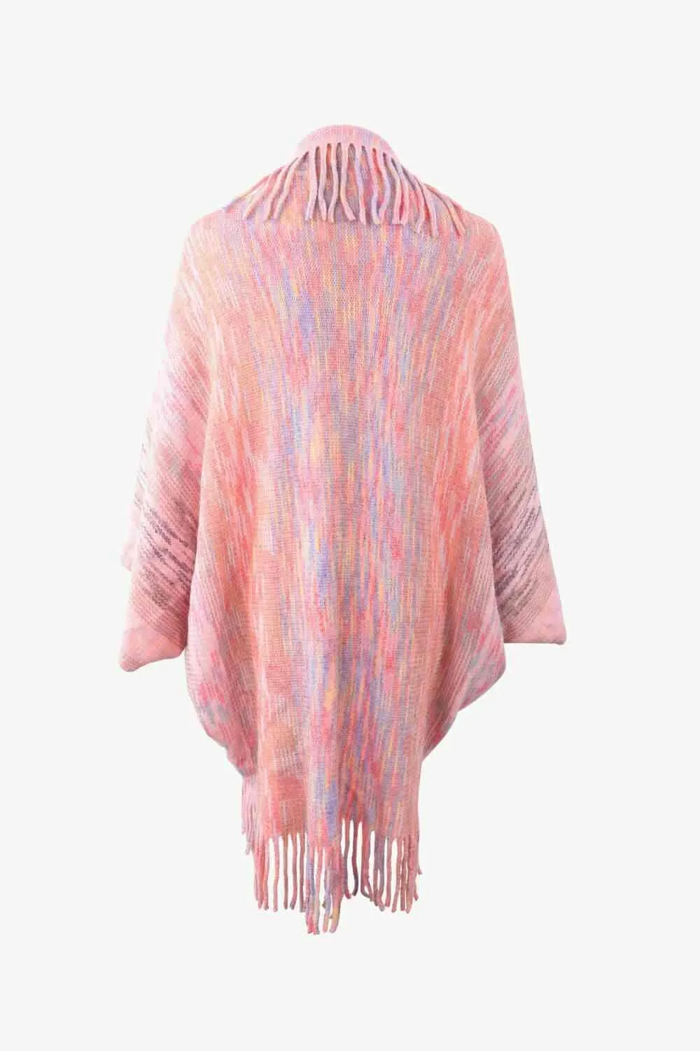 Bohemian Warmth Open Front Fringe Poncho