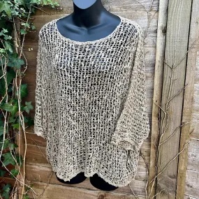 Breezy Taupe Bohemian Popcorn Cover Up