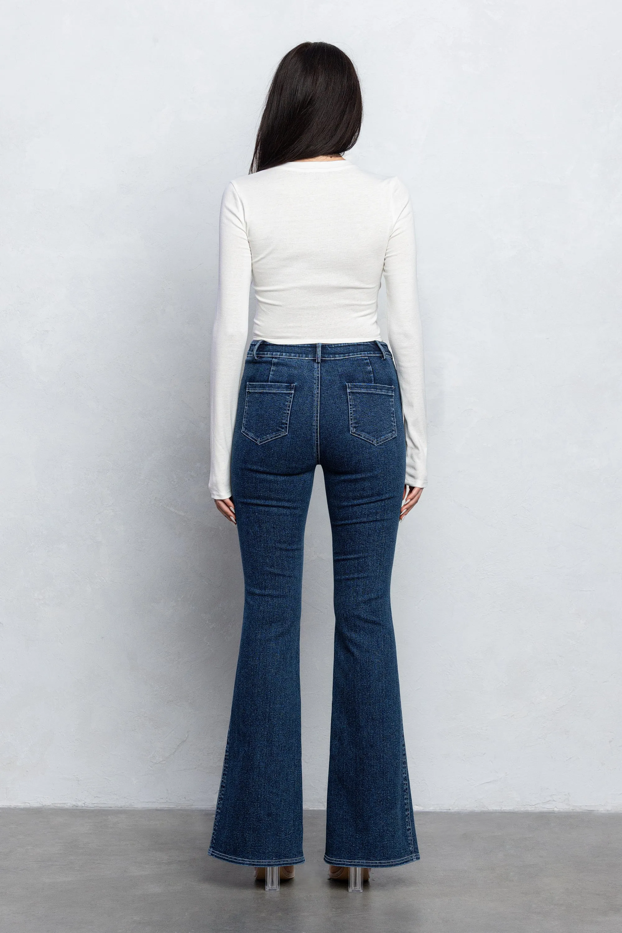 BRYNN DENIM ZIPPER PANTS