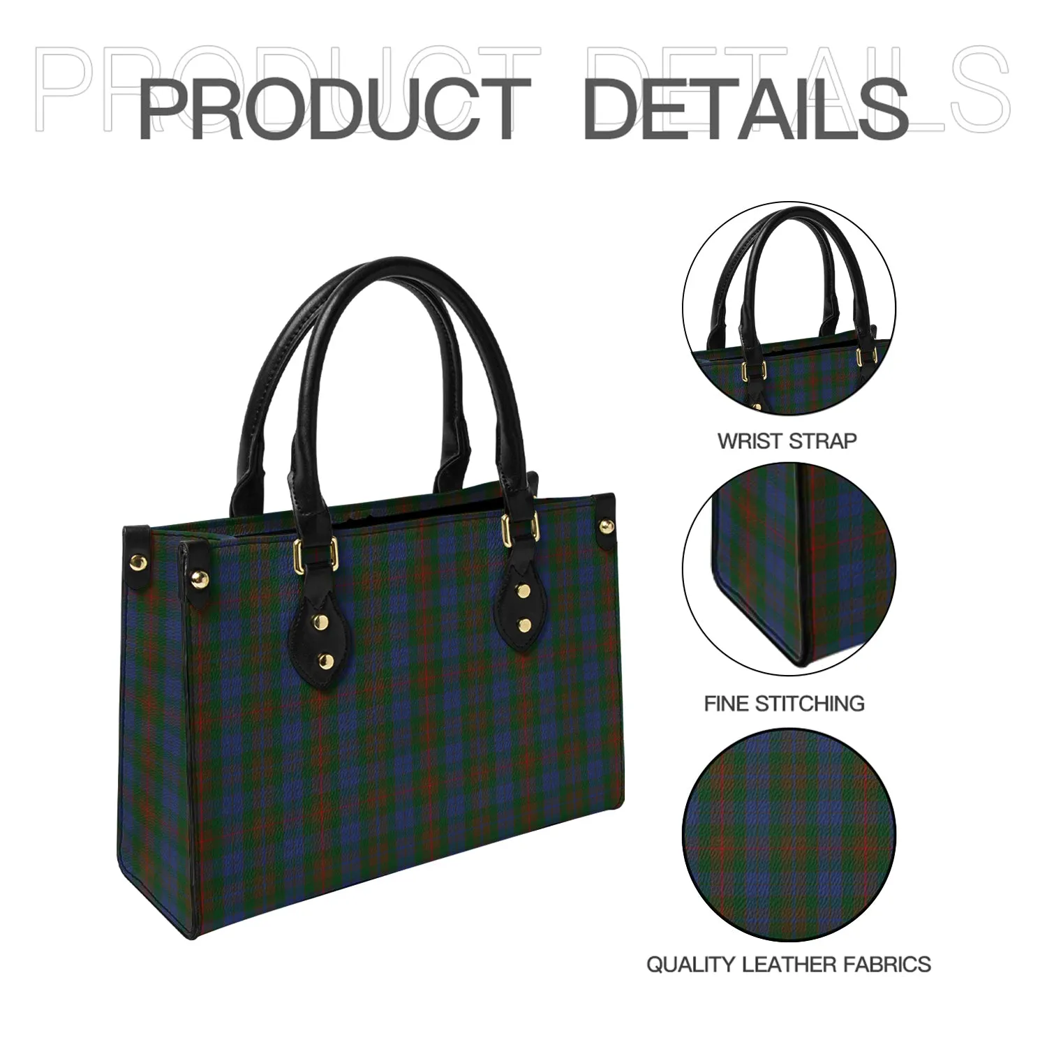 Buchanan Hunting Tartan Leather Bag
