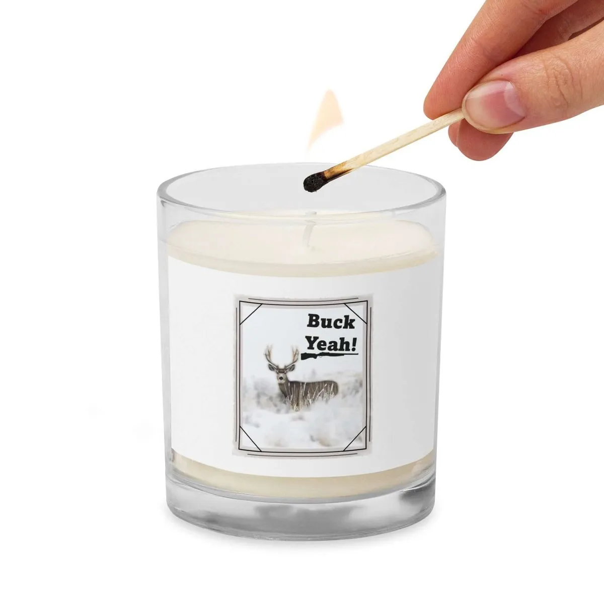 Buck Yeah Jar Candle - gift for him - gift for hunter - gift for her