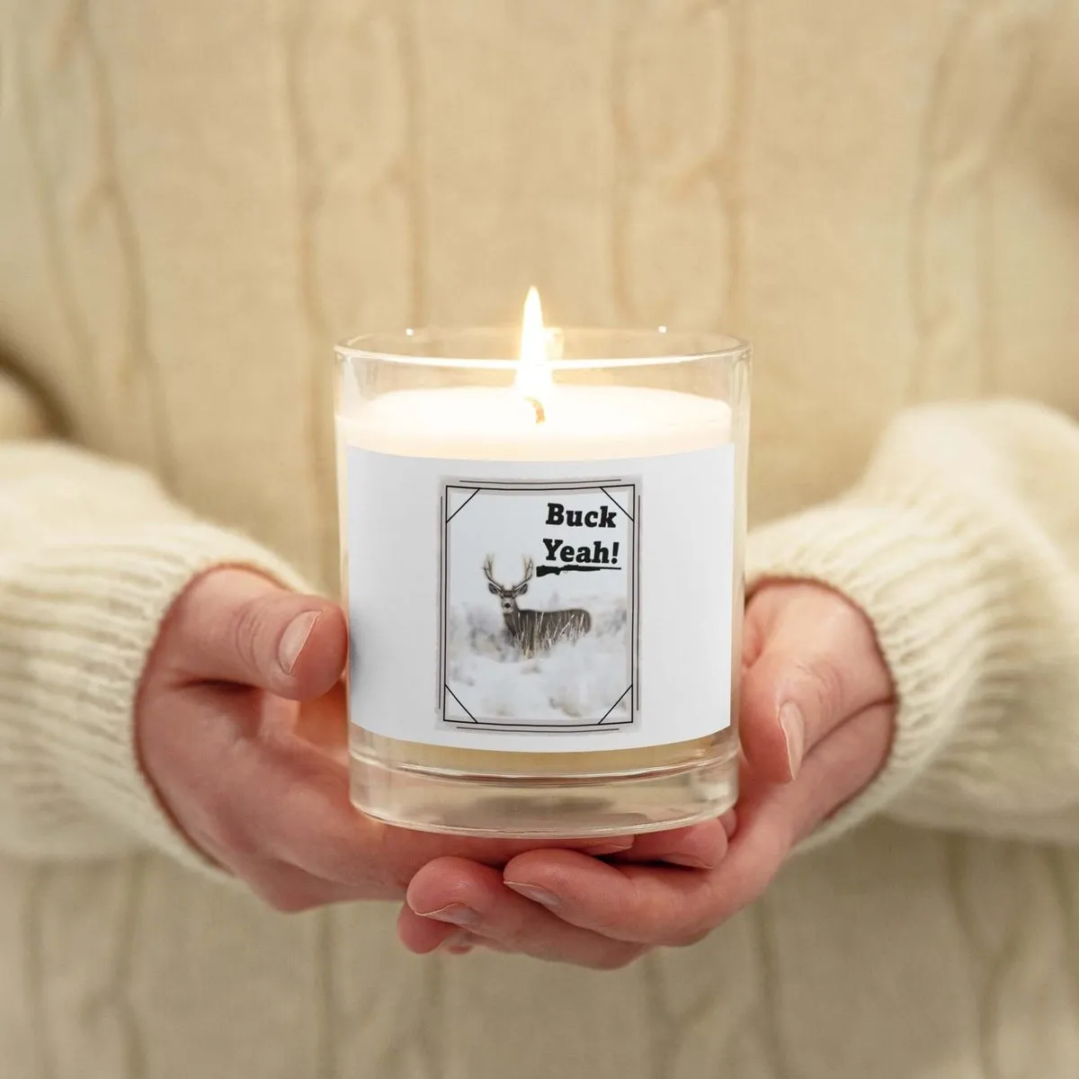 Buck Yeah Jar Candle - gift for him - gift for hunter - gift for her