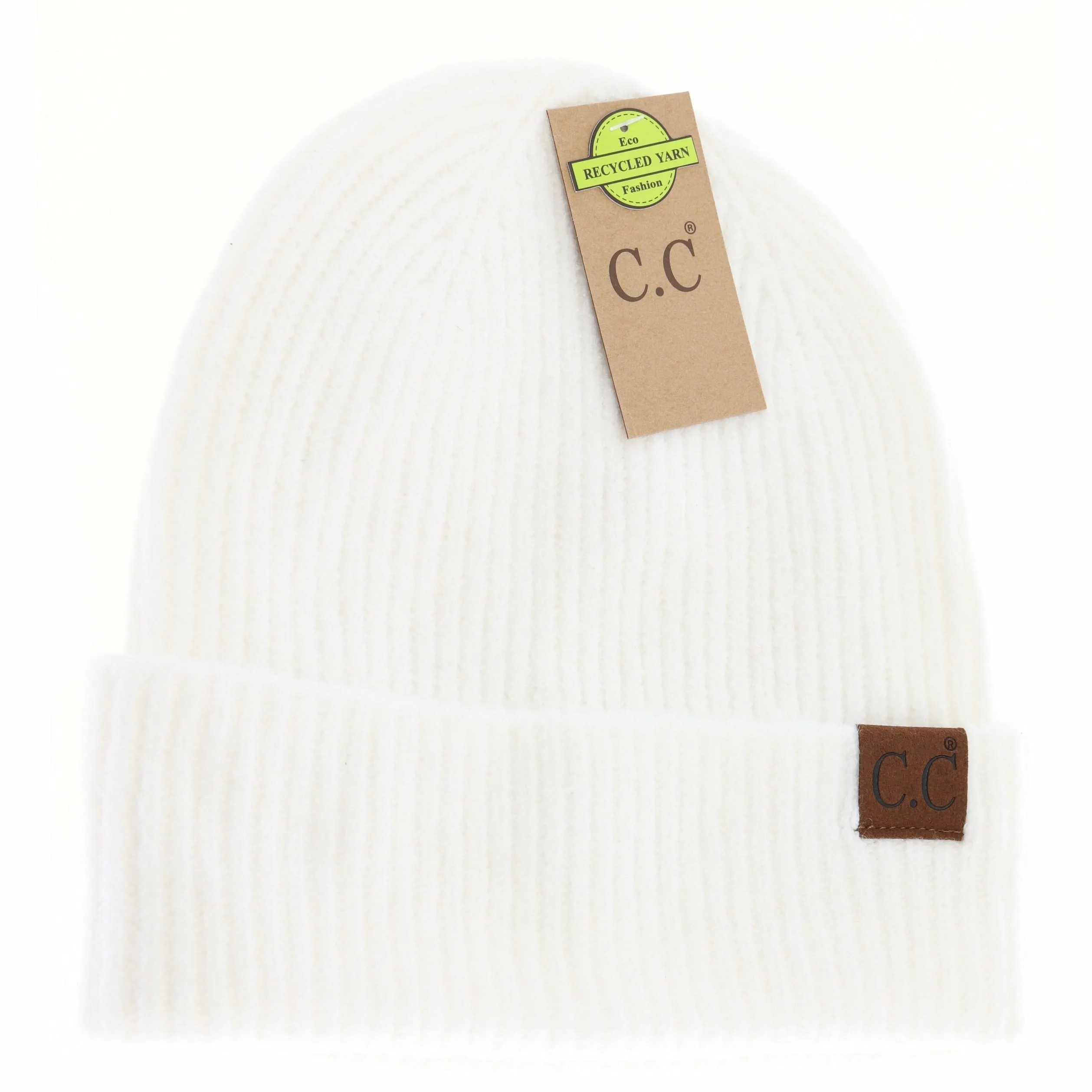 CC BEANIE UNISEX SOFT RIBBED CUFF BEANIE MULTIPLE COLORS