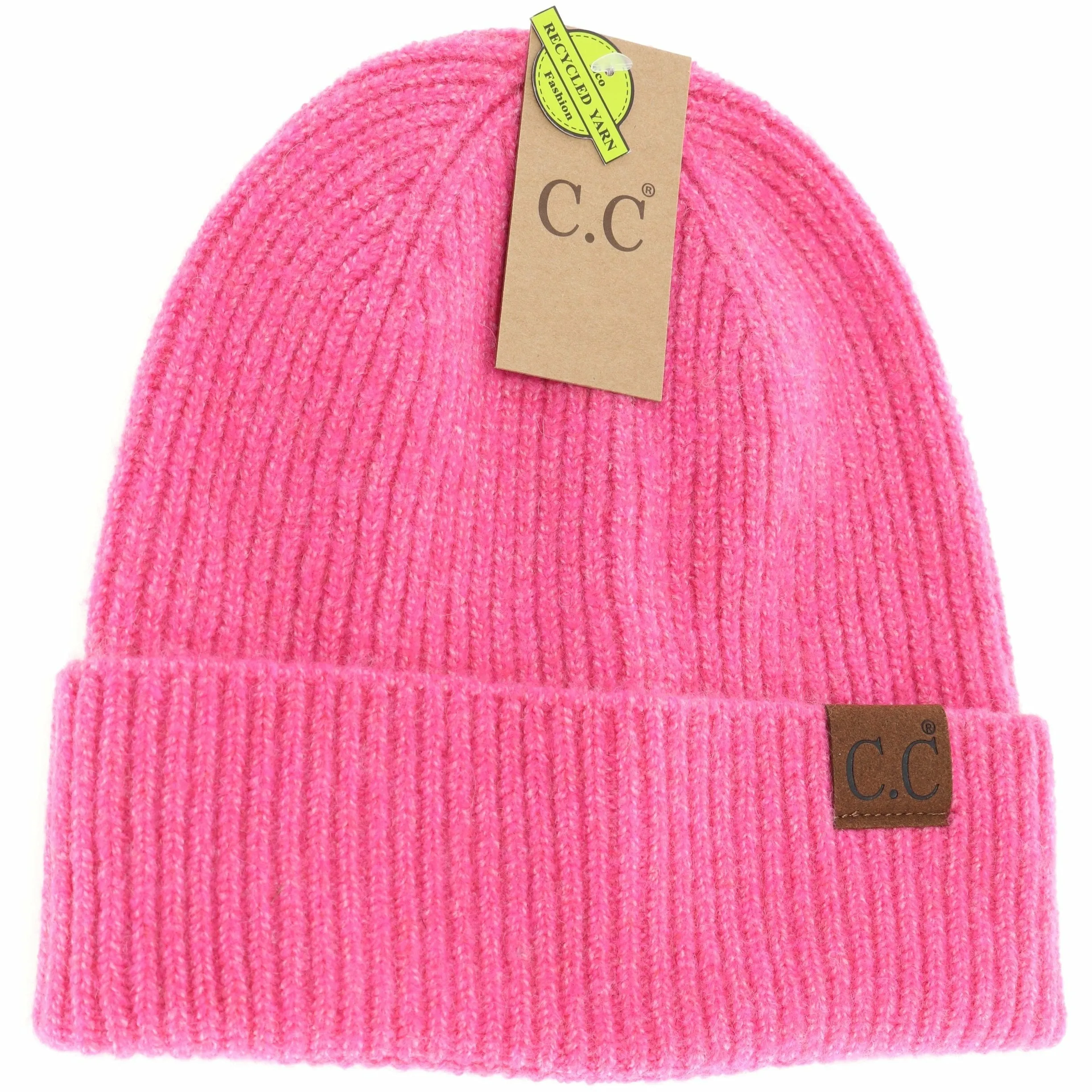CC BEANIE UNISEX SOFT RIBBED CUFF BEANIE MULTIPLE COLORS