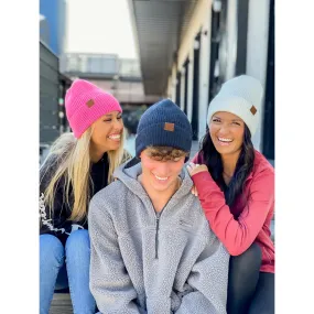 CC BEANIE UNISEX SOFT RIBBED CUFF BEANIE MULTIPLE COLORS