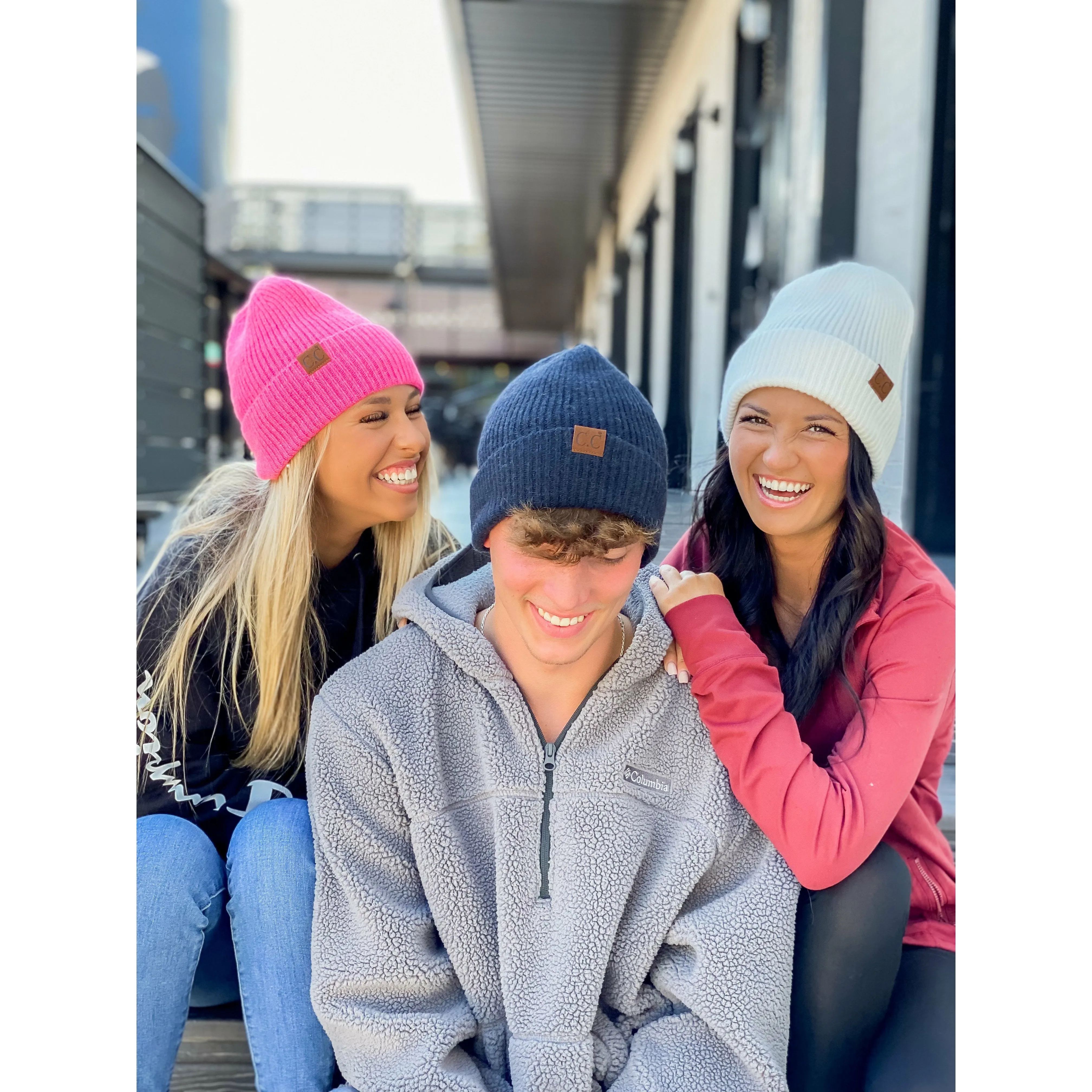 CC BEANIE UNISEX SOFT RIBBED CUFF BEANIE MULTIPLE COLORS