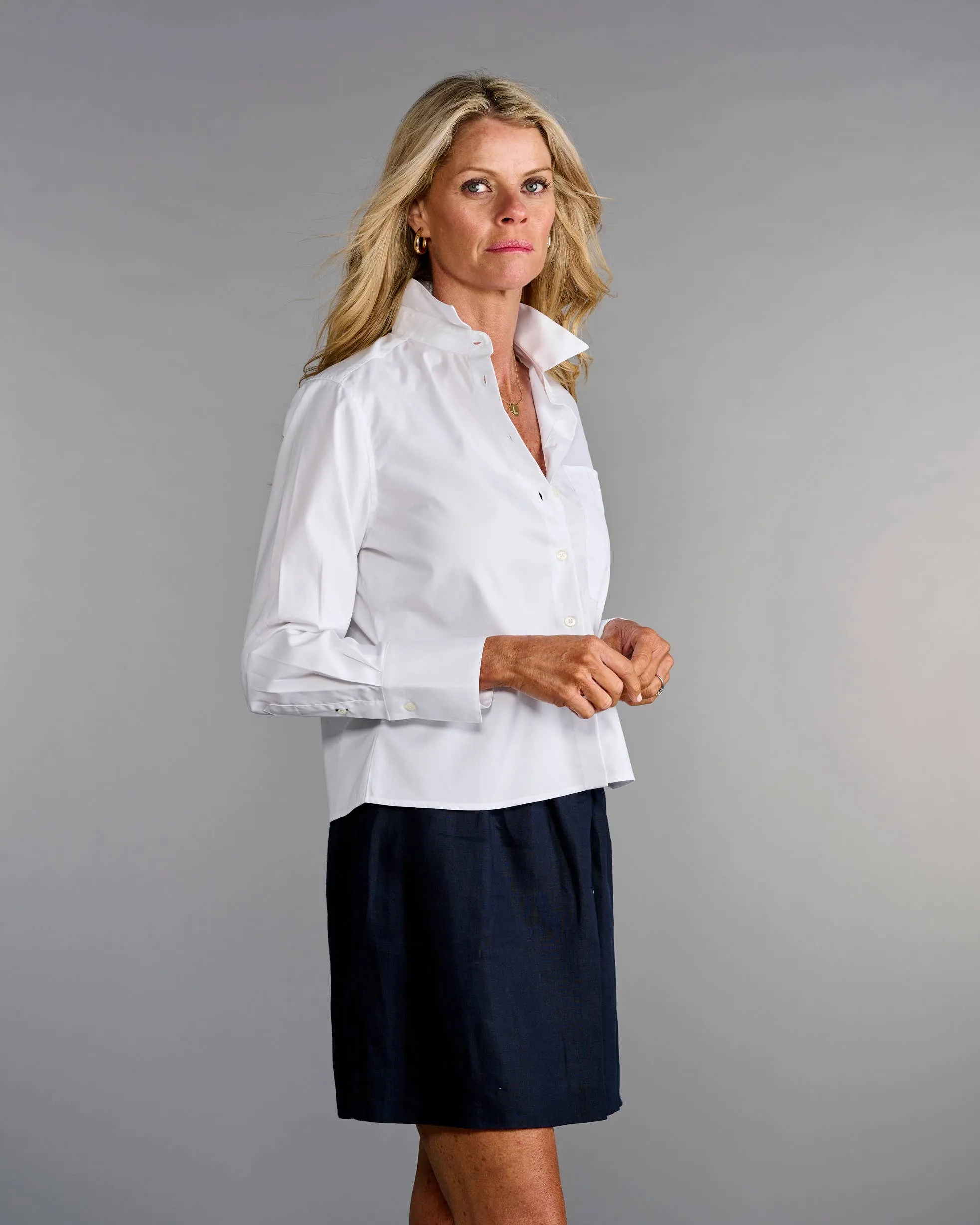 Claridge   King - The Crop in Crisp White: XL