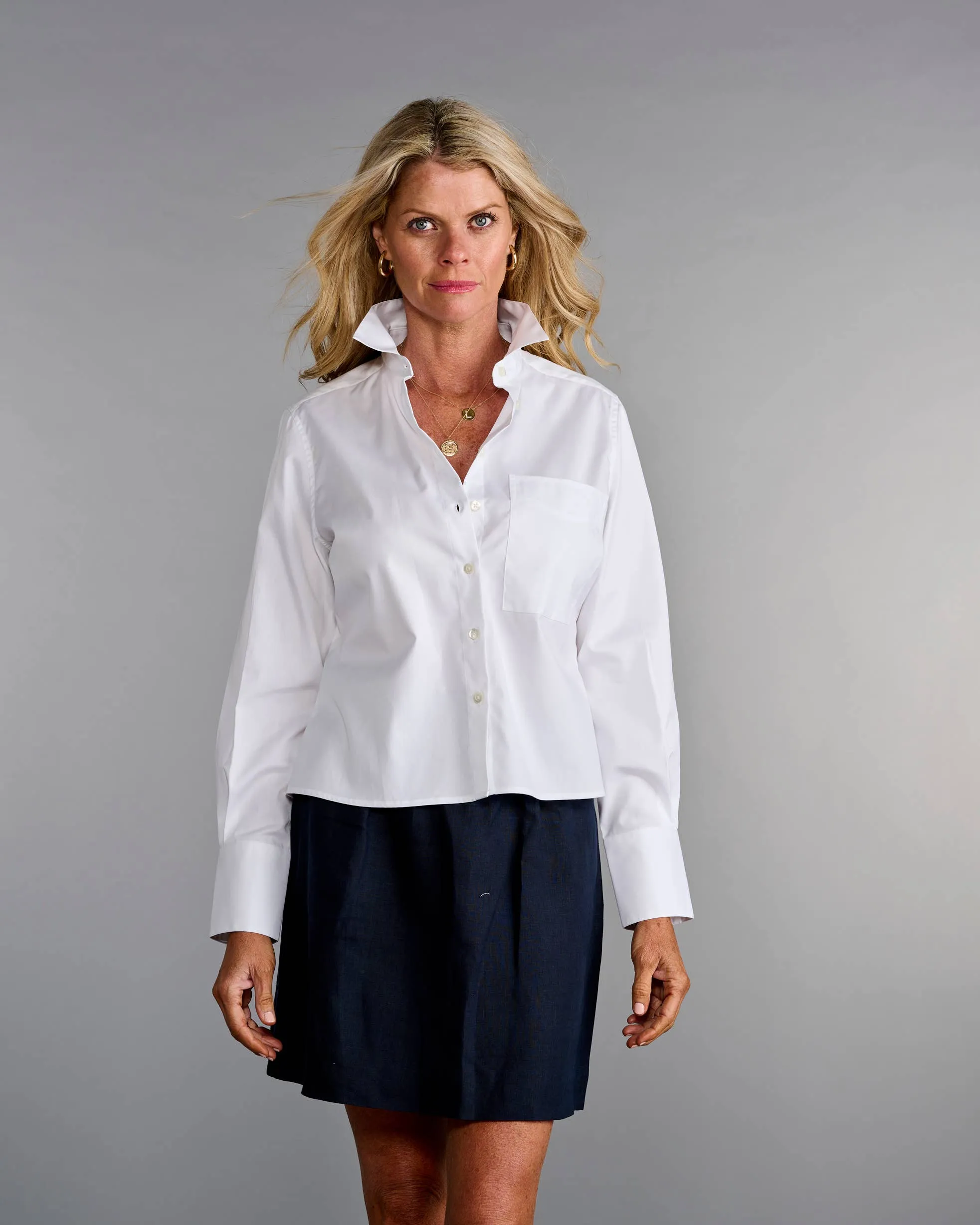 Claridge   King - The Crop in Crisp White: XL