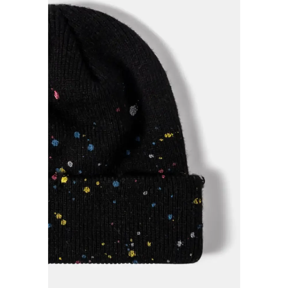 Confetti Rib-Knit Cuff Beanie Redefines Luxury Fashion for Women