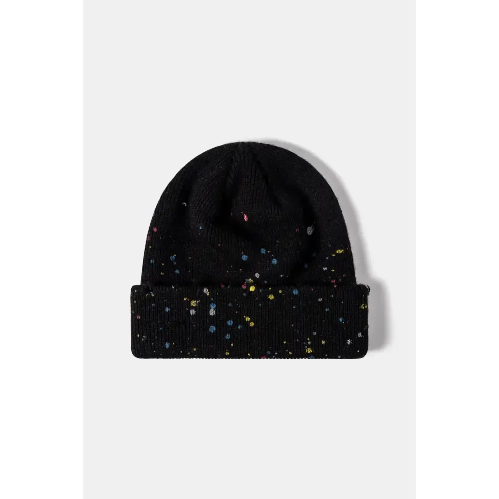 Confetti Rib-Knit Cuff Beanie Redefines Luxury Fashion for Women