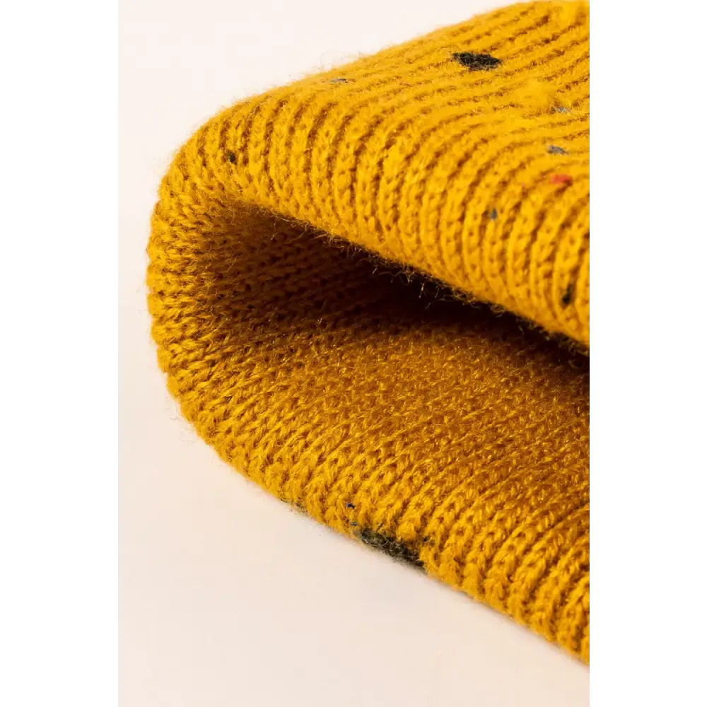 Confetti Rib-Knit Cuff Beanie Redefines Luxury Fashion for Women