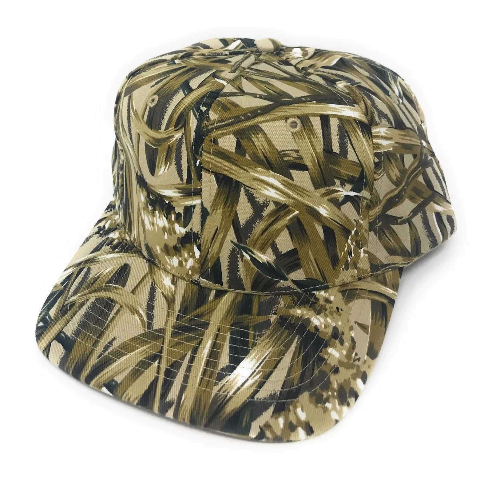 Cotton Twill Camo Camouflage 6 Panel Hunting Fishing Baseball Snapback Hats Caps