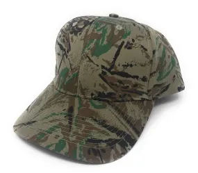 Cotton Twill Camo Camouflage 6 Panel Hunting Fishing Baseball Snapback Hats Caps
