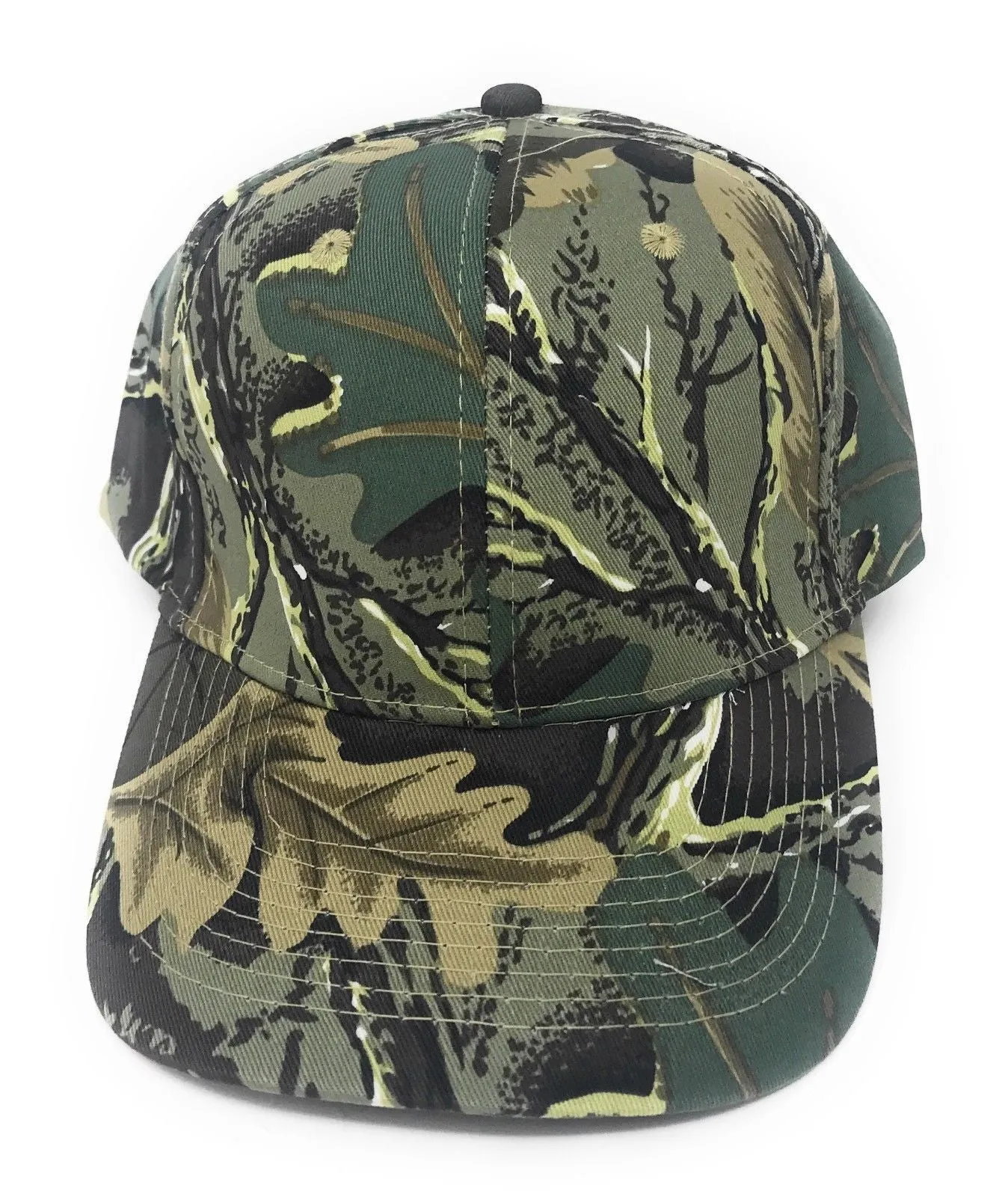 Cotton Twill Camo Camouflage 6 Panel Hunting Fishing Baseball Snapback Hats Caps