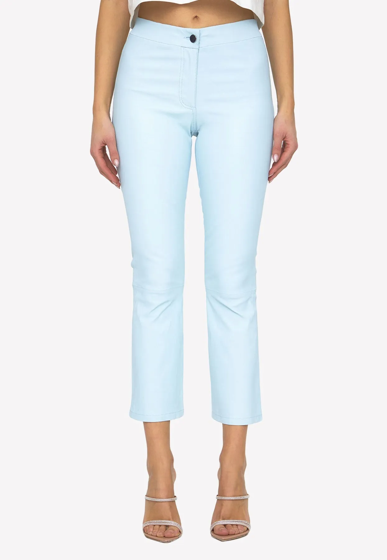 Cropped Leather Pants