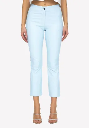 Cropped Leather Pants