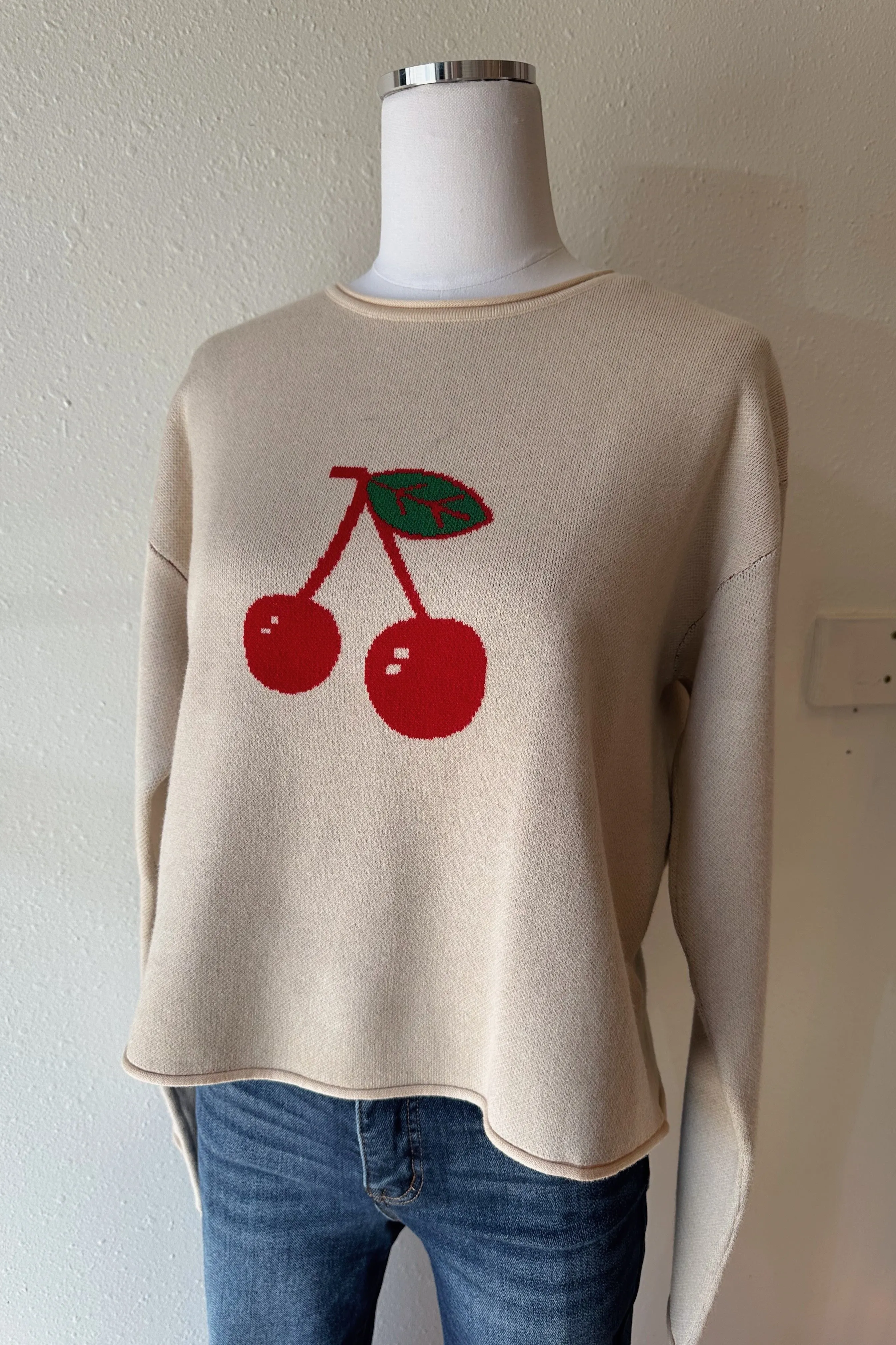 Cutie Cherry Crop Sweater