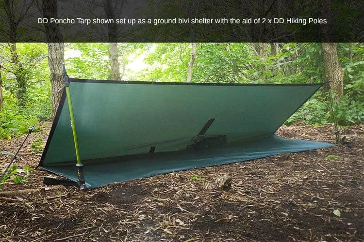 DD Hammocks Poncho Tarp - Olive Green