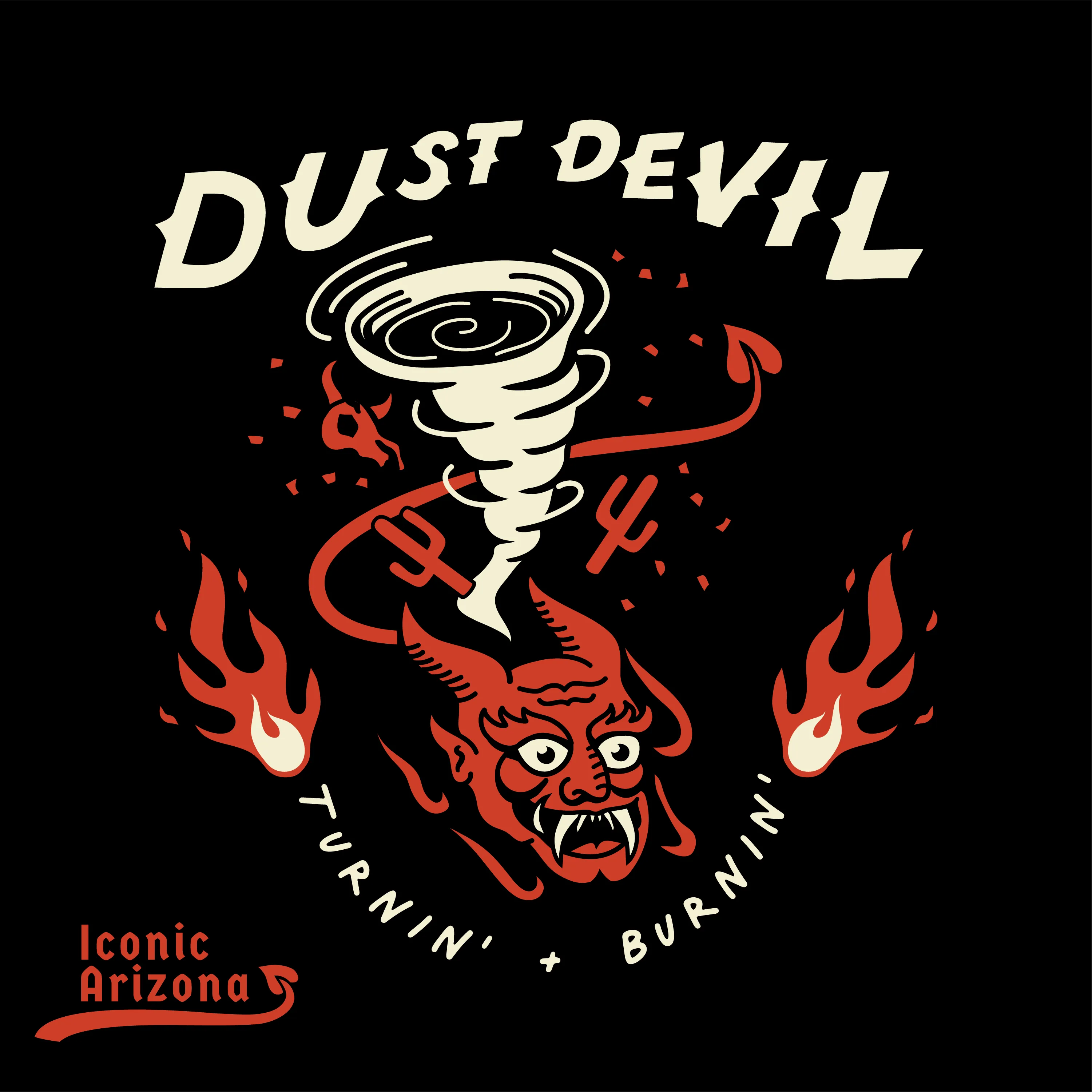 Dust Devil Unisex Tee - Black - FINAL SALE