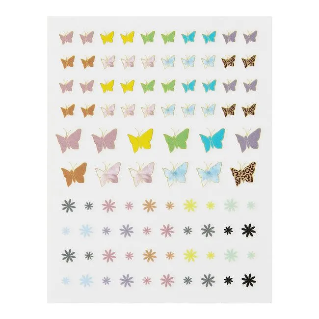 ella mila -  Nail Art Decal - Come Fly With Me - Butterflies   Flowers