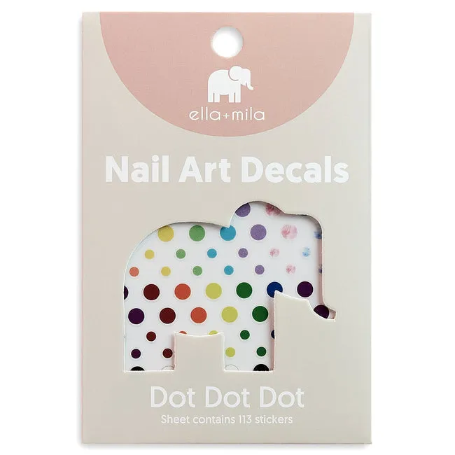 ella mila -  Nail Art Decal - Dot Dot Dot - Dots