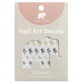 ella mila -  Nail Art Decal - Slitherin - Snake
