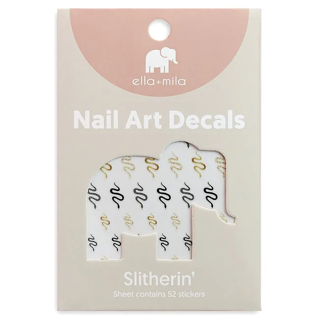 ella mila -  Nail Art Decal - Slitherin - Snake