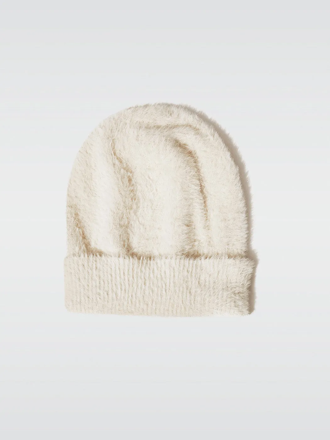 Eyelash Knit Beanie - Eggnog