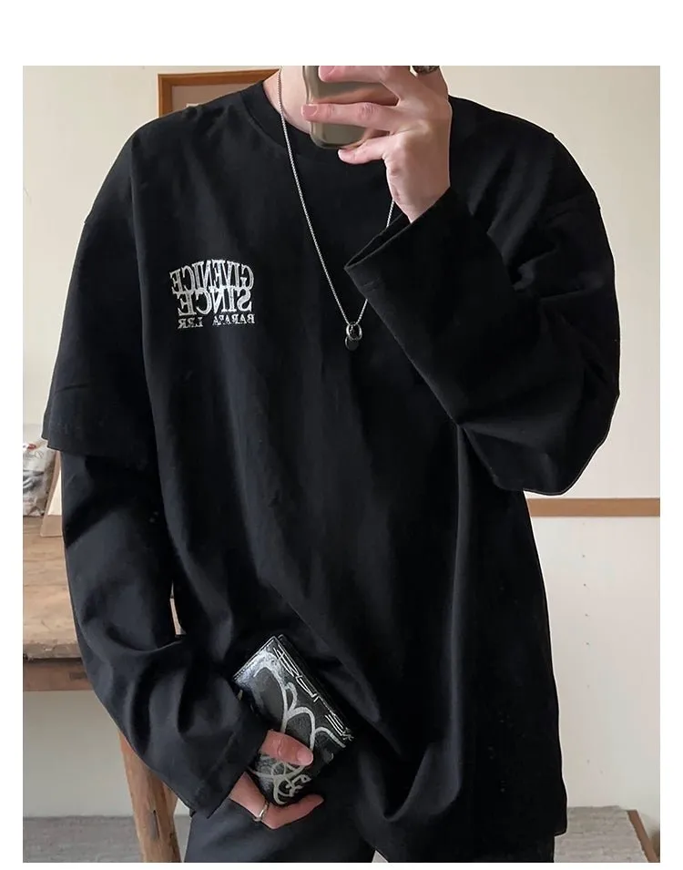 Fake layered long T -shirt or2710
