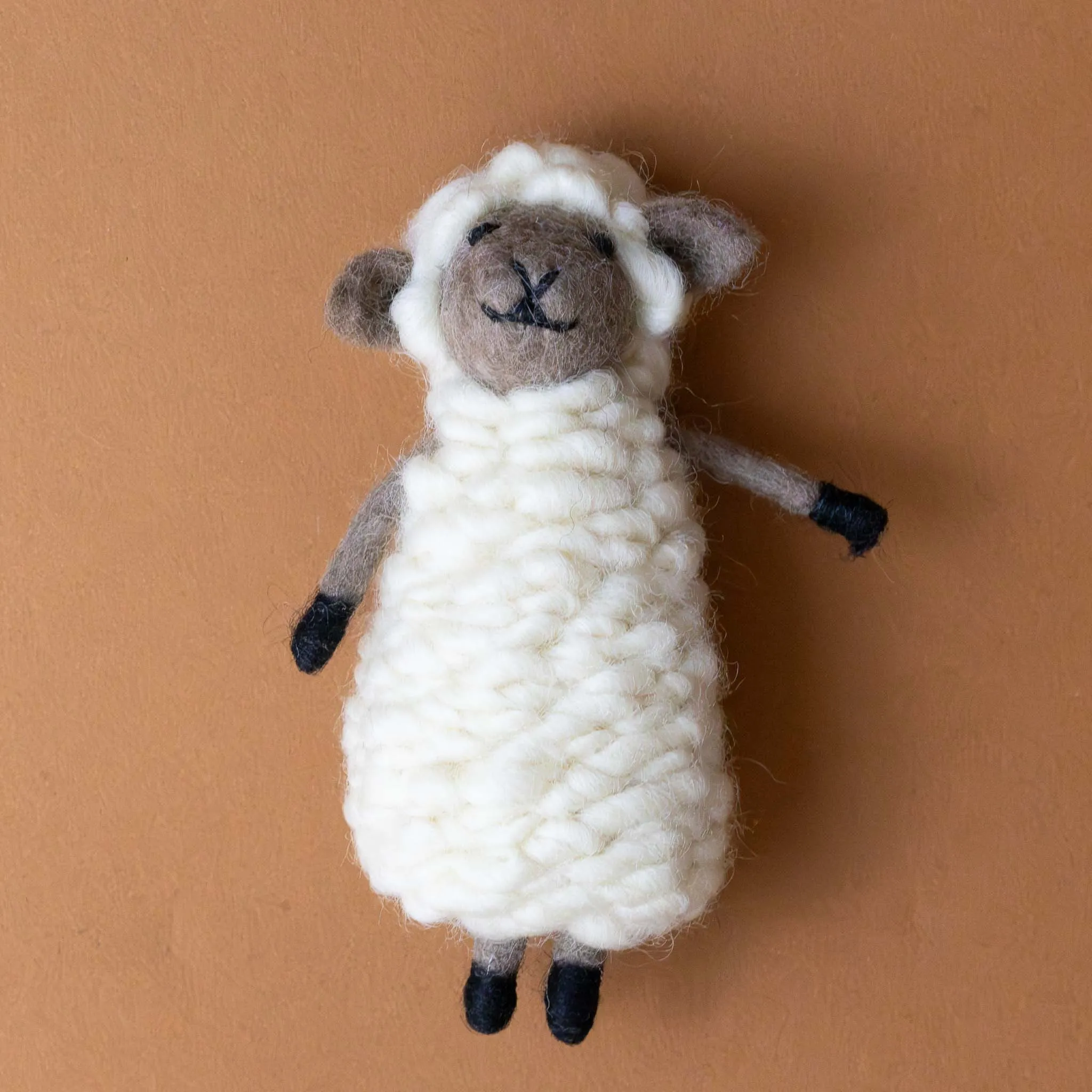Felted Finger Puppet | Wooly Sheep - White Coat