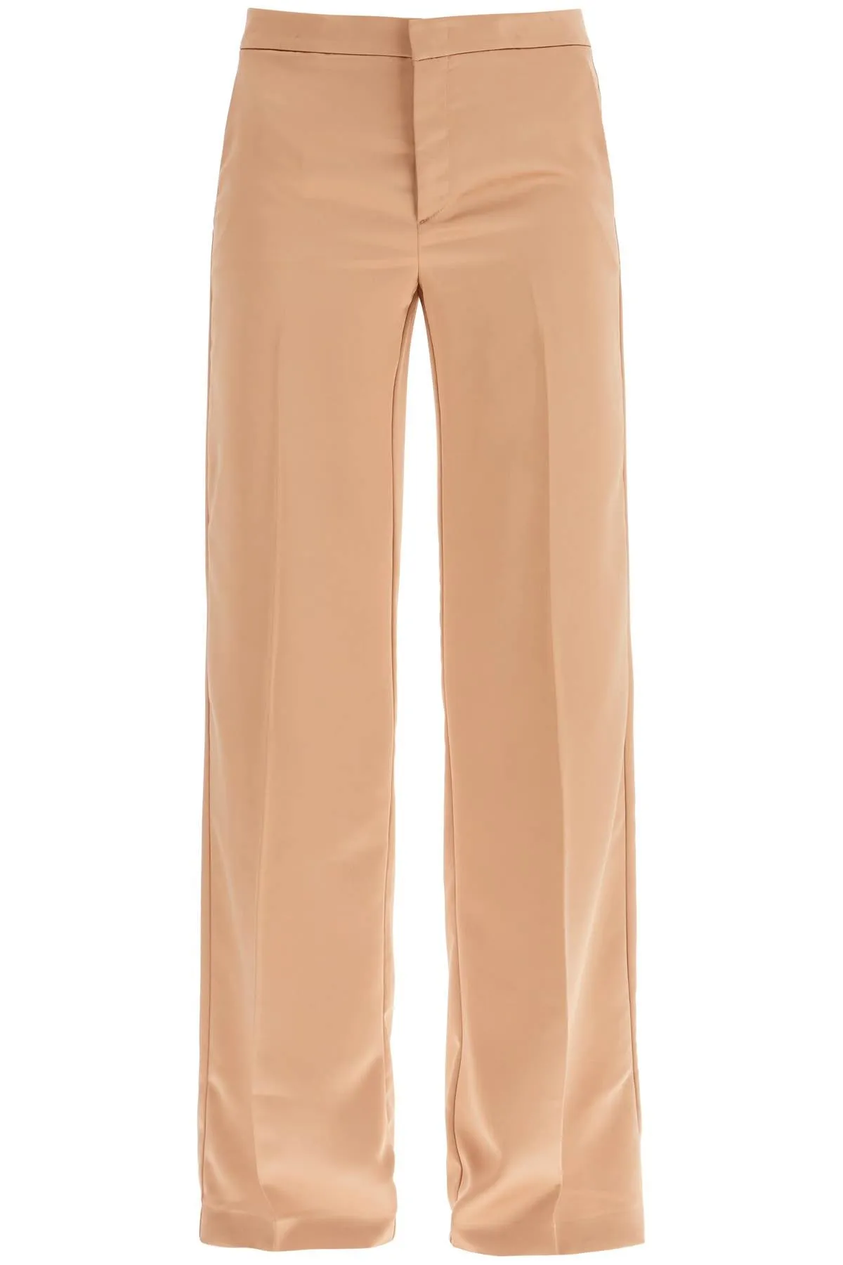 flared satin trousers